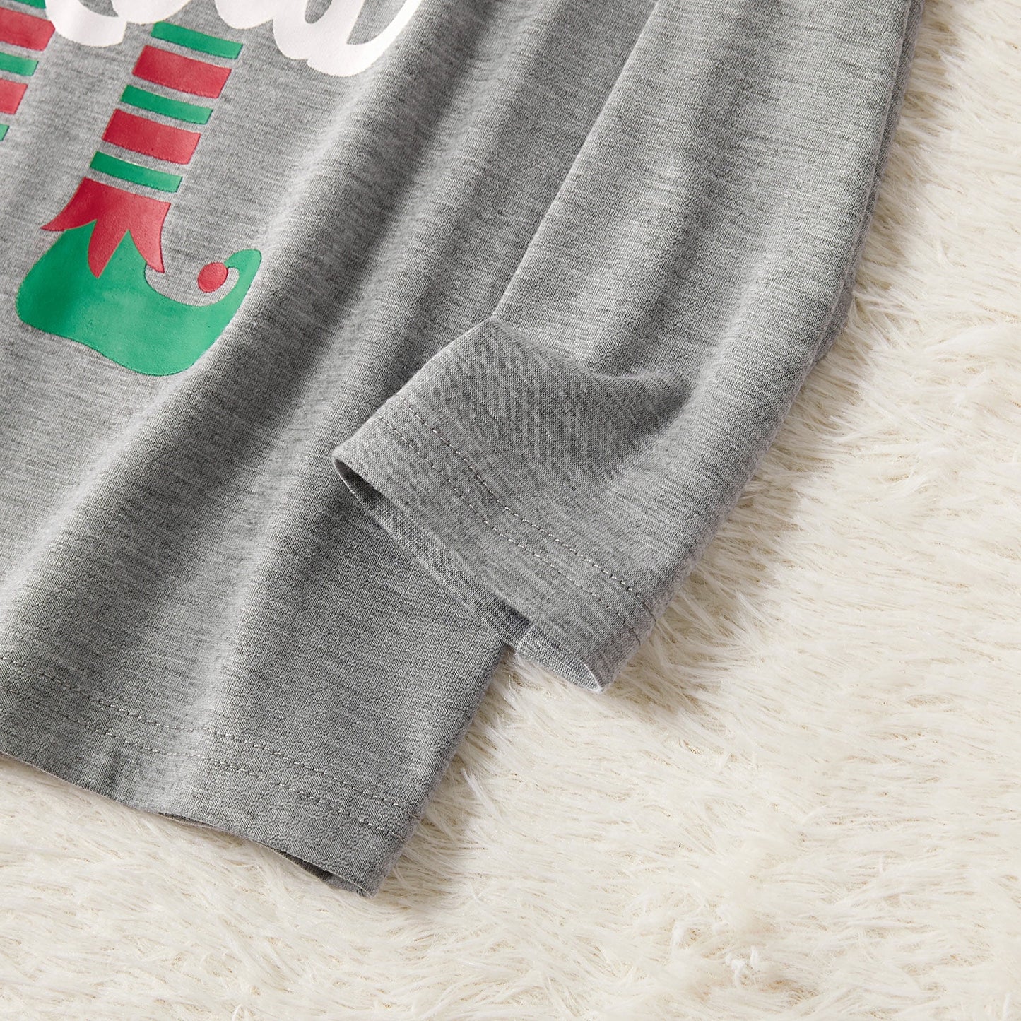 Baby Christmas Pajamas for Family Green Grey Long Sleeve Shower Gifts Pjs, One-Piece, Size 6-9M