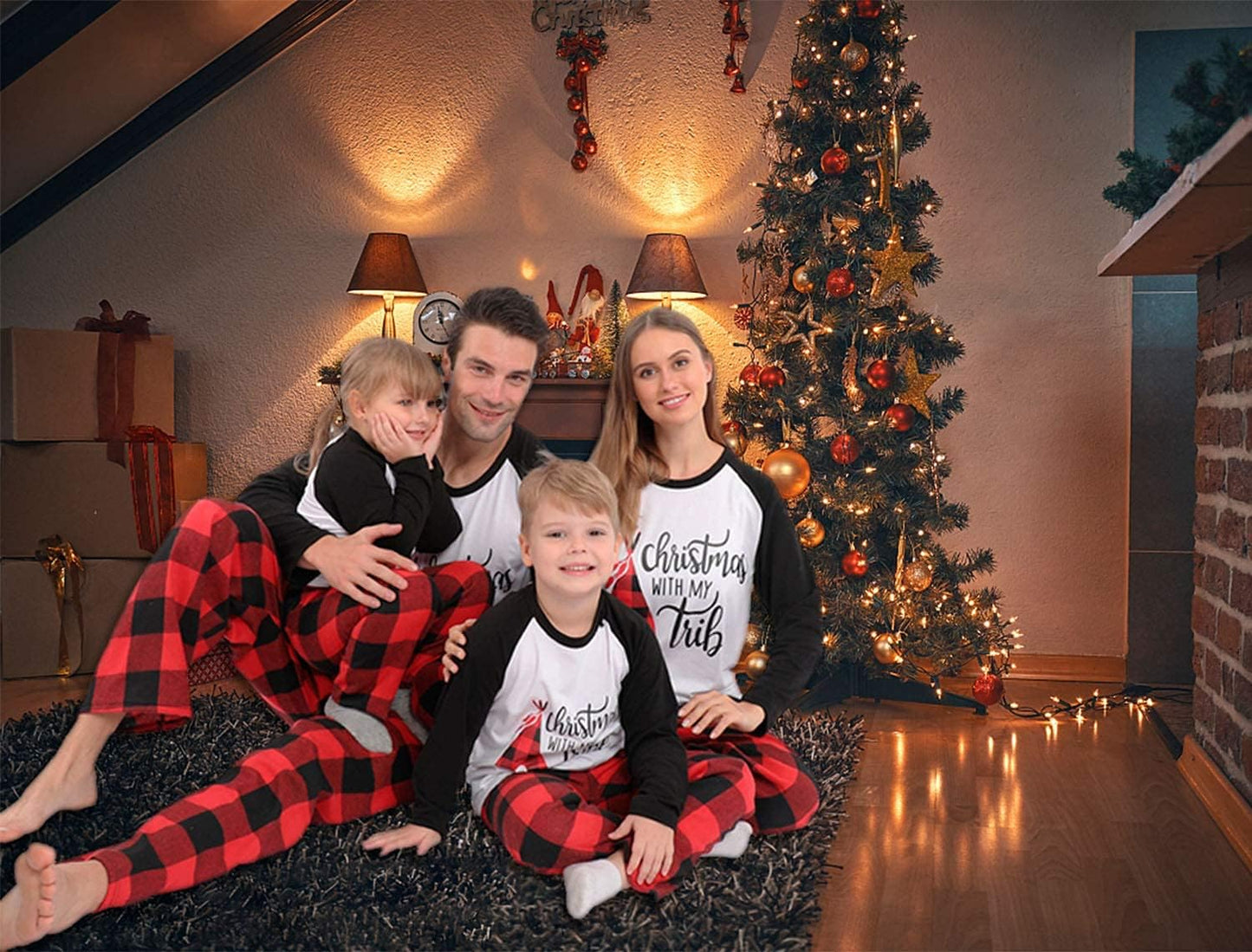 Matching Christmas Pajamas for Family, Cute Vacation Pjs Sets for Couples/Women/Men, Xmas 2 Piece Jammies Sleepwear