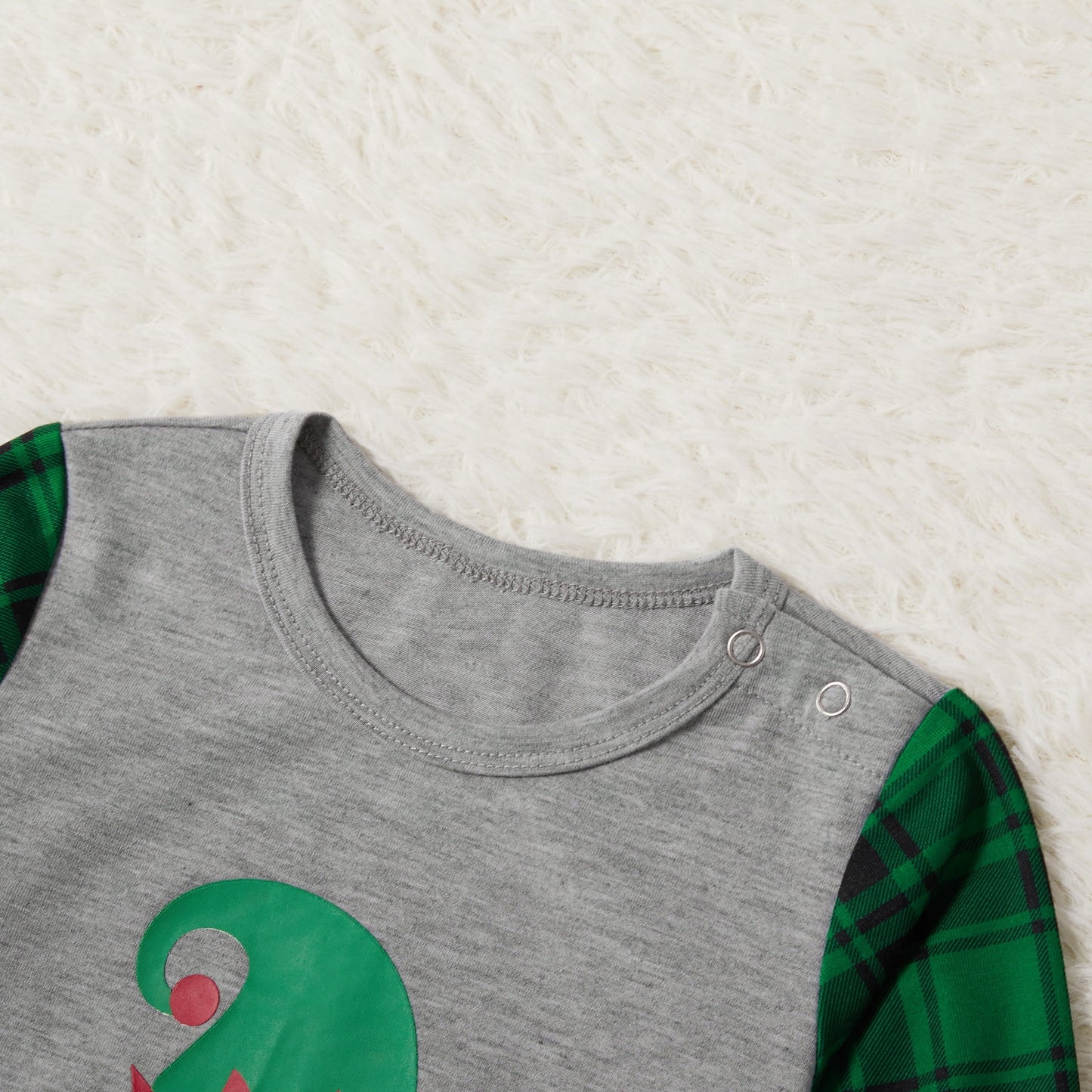 Baby Christmas Pajamas for Family Green Grey Long Sleeve Shower Gifts Pjs, One-Piece, Size 6-9M