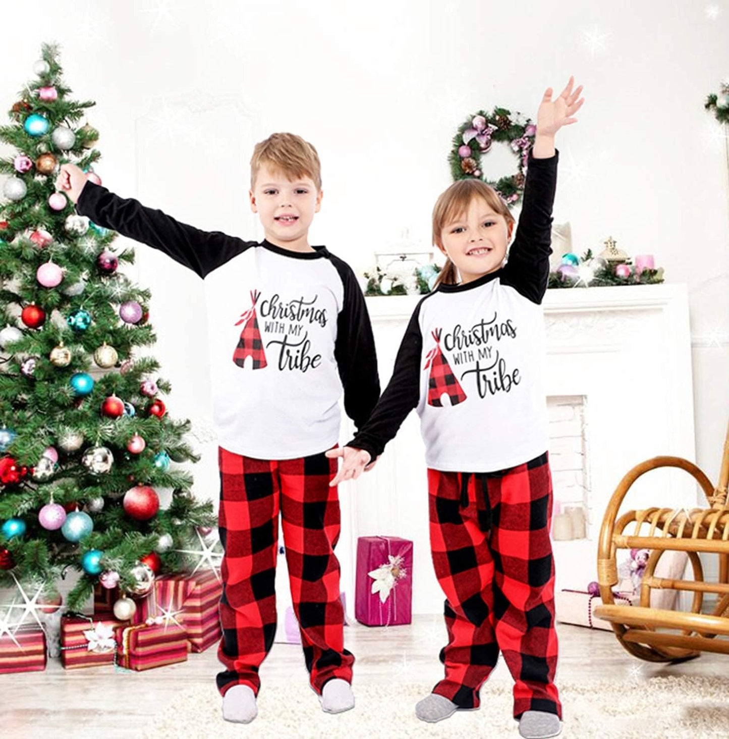 Matching Christmas Pajamas for Family, Cute Vacation Pjs Sets for Couples/Women/Men, Xmas 2 Piece Jammies Sleepwear